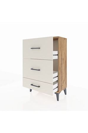 Arges Komodin 3 Çekmeceli 60x30x96 Çam-Aytaşı