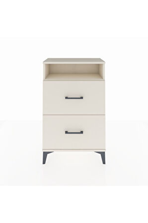 Arges Komodin Tek Raflı 2 Çekmeceli 60x30x96 Aytaşı-Aytaşı