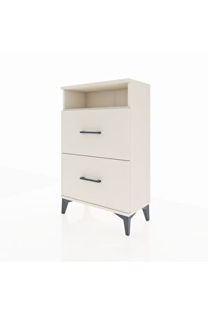 Arges Komodin Tek Raflı 2 Çekmeceli 60x30x96 Aytaşı-Aytaşı