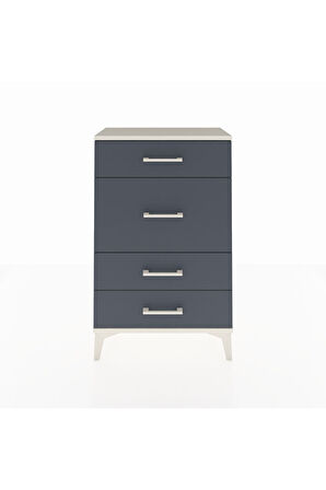 Arges Komodin 4 Çekmeceli 60x30x96 Aytaşı-Antrasit