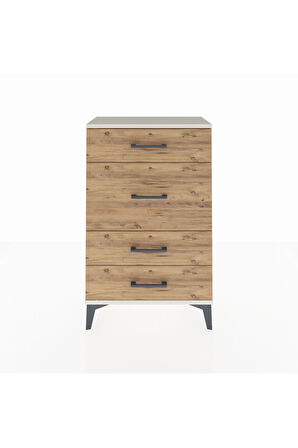 Arges Komodin 4 Çekmeceli 60x30x96 Aytaşı-Çam