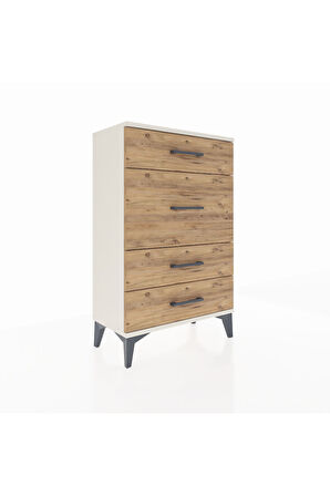 Arges Komodin 4 Çekmeceli 60x30x96 Aytaşı-Çam