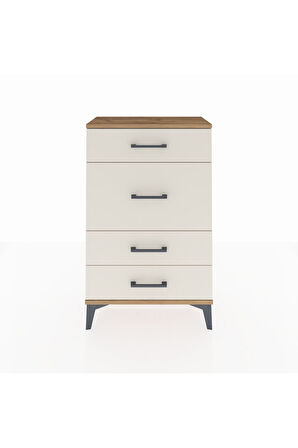 Arges Komodin 4 Çekmeceli 60x30x96 Çam-Aytaşı