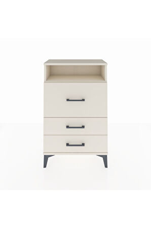 Arges Komodin Tek Raflı 3 Çekmeceli 60x30x96 Aytaşı-Aytaşı