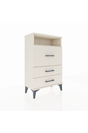 Arges Komodin Tek Raflı 3 Çekmeceli 60x30x96 Aytaşı-Aytaşı