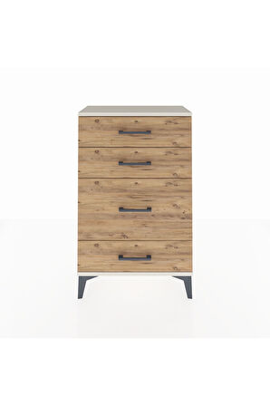 Arges Komodin 4 Çekmeceli 60x30x96 Aytaşı-Çam