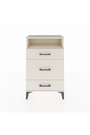 Arges Komodin Tek Raflı 3 Çekmeceli 60x30x96 Aytaşı-Aytaşı
