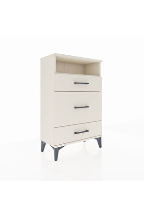 Arges Komodin Tek Raflı 3 Çekmeceli 60x30x96 Aytaşı-Aytaşı