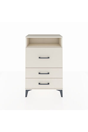 Arges Komodin Tek Raflı 3 Çekmeceli 60x30x96 Aytaşı-Aytaşı