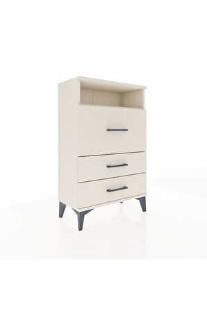 Arges Komodin Tek Raflı 3 Çekmeceli 60x30x96 Aytaşı-Aytaşı