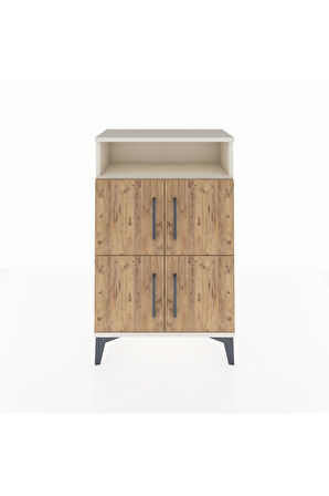 Arges Komodin Tek Raflı 4 Kapaklı 60x30x96 Aytaşı-Çam