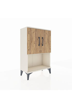 Arges Komodin 2 Raflı 2 Kapaklı 60x30x96 Aytaşı-Çam