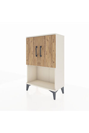 Arges Komodin 2 Raflı 2 Kapaklı 60x30x96 Aytaşı-Çam