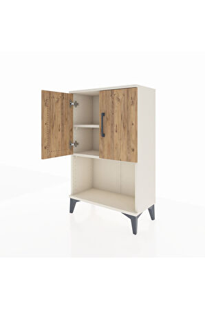 Arges Komodin 2 Raflı 2 Kapaklı 60x30x96 Aytaşı-Çam