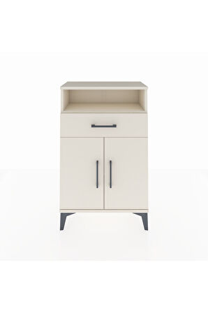 Arges Komodin 2 Raflı Tek Çekmeceli 2 Kapaklı 60x30x96 Aytaşı-Aytaşı