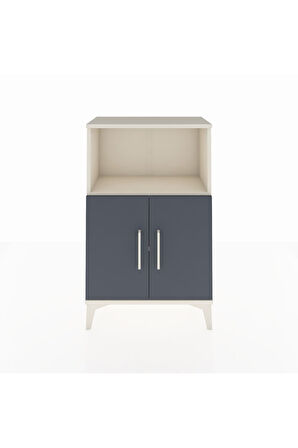 Arges Komodin 2 Raflı 2 Kapaklı 60x30x96 Aytaşı-Antrasit