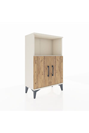 Arges Komodin 2 Raflı 2 Kapaklı 60x30x96 Aytaşı-Çam