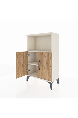 Arges Komodin 2 Raflı 2 Kapaklı 60x30x96 Aytaşı-Çam