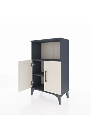 Arges Komodin 2 Raflı 2 Kapaklı 60x30x96 Antrasit-Aytaşı