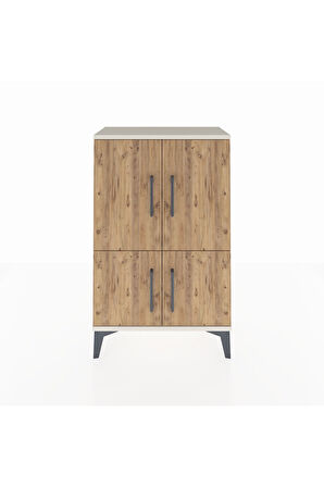 Arges Komodin 2 Raflı 4 Kapaklı 60x30x96 Aytaşı-Çam