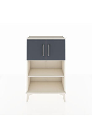 Arges Komodin 2 Raflı 2 Kapaklı 60x30x96 Aytaşı-Antrasit