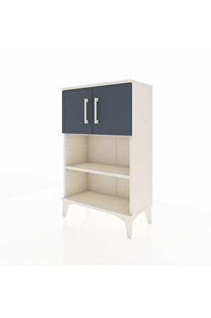 Arges Komodin 2 Raflı 2 Kapaklı 60x30x96 Aytaşı-Antrasit