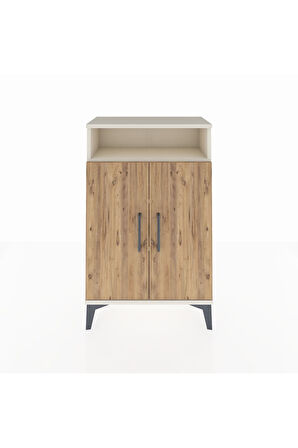 Arges Komodin 3 Raflı 2 Kapaklı 60x30x96 Aytaşı-Çam