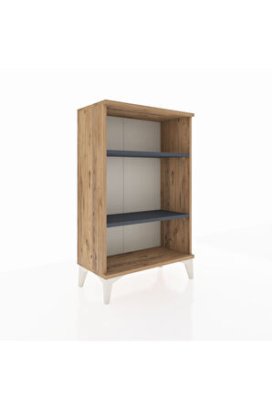 Arges Komodin 2 Raflı 60x30x96 Çam-Antrasit