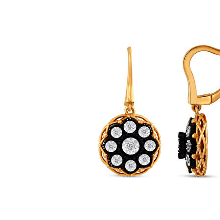 0.14 Karat Gül Elmas Küpe