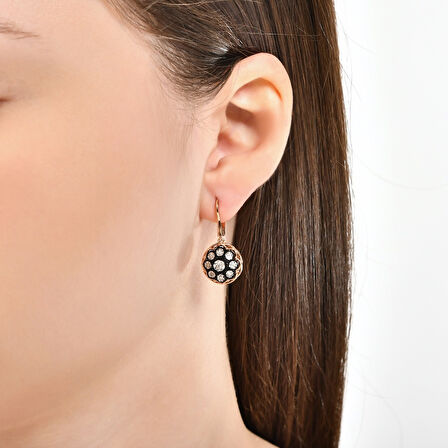 0.14 Karat Gül Elmas Küpe