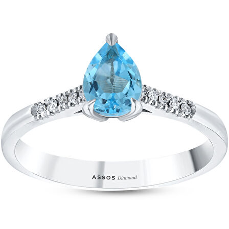 Aquamarine Taşlı Pırlanta Yüzük