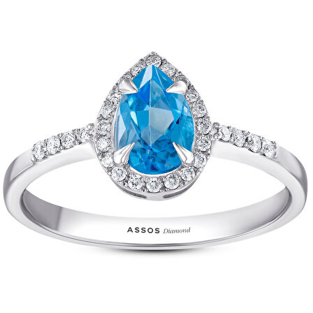 Pırlanta Violet Taşlı Yüzük