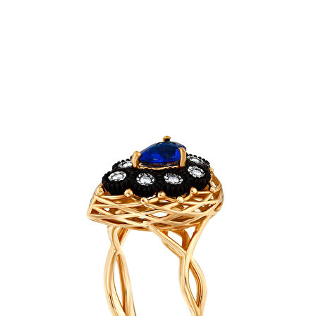 0.03 Karat Safir Renkli Elmas Yüzük