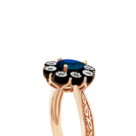 0.04 Karat Safir Renkli Elmas Yüzük