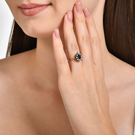 0.04 Karat Safir Renkli Elmas Yüzük