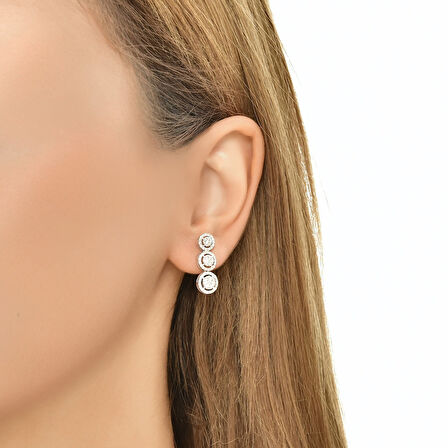 0.82 Karat Pırlanta Tria Küpe