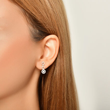 0.42 Karat Pırlanta Fantezi Küpe