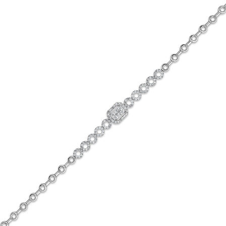 0.56 Karat Baget Taşlı Pırlanta Bileklik