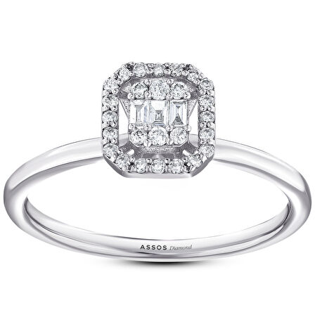 0.20 Karat Baget Pırlanta Yüzük