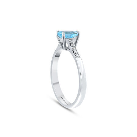 Aquamarine Taşlı Pırlanta Yüzük