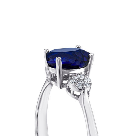 0.08 Karat Safir Taşlı Pırlanta Yüzük
