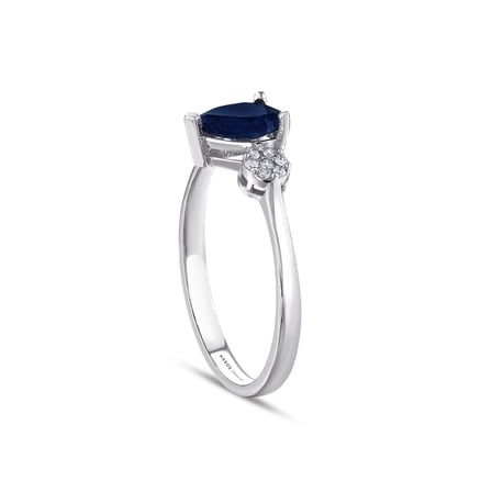 0.09 Karat Safir Taşlı Pırlanta Yüzük