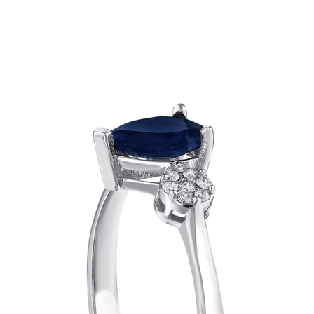0.09 Karat Safir Taşlı Pırlanta Yüzük