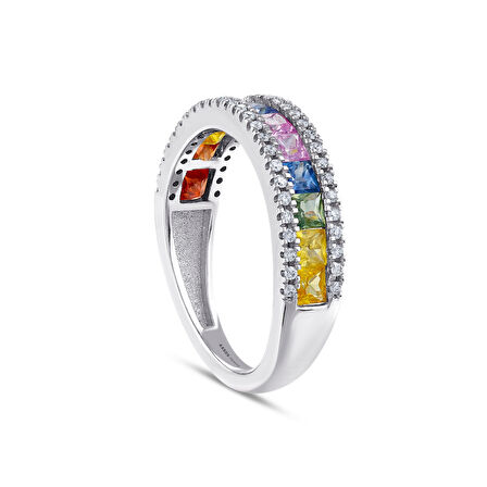 Pırlanta Renkli Taşlı Yüzük