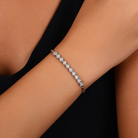 0.47 Karat Pırlanta Su Yolu Bileklik