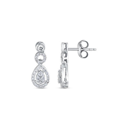 0.32 Karat Pırlanta Fantezi Küpe