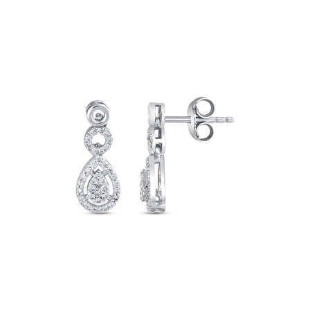 0.32 Karat Pırlanta Fantezi Küpe