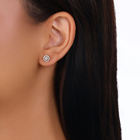 0.23 Karat Pırlanta Küpe