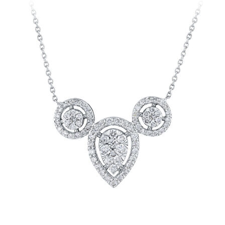 0.62 Karat Pırlanta Tria Kolye