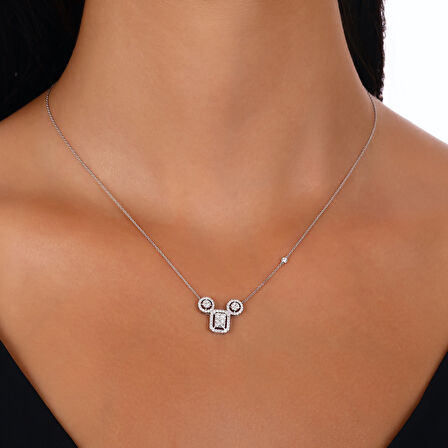 0.60 Karat Pırlanta Tria Kolye